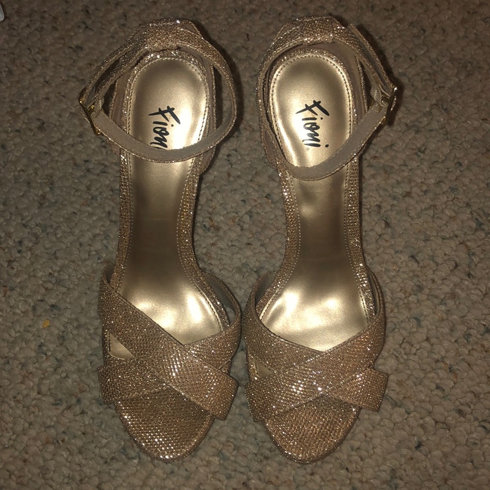 Sparkly Gold Heels